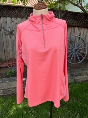 Columbia Women's XL Coral Pink Half-Zip Performance Pullover Top